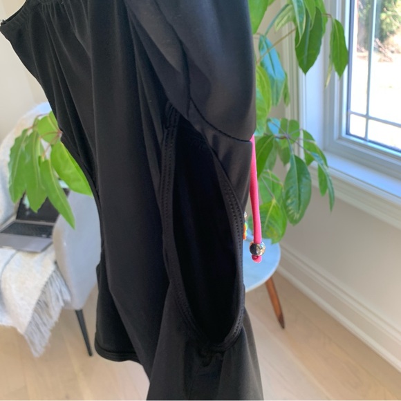 Fun rainbow fringe black bathing suit with side cut outs - Picture 6 of 6